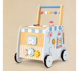 Wooden Baby Activity Walker Ice Cream Shop