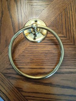 Brass ToneTowel Ring Holder