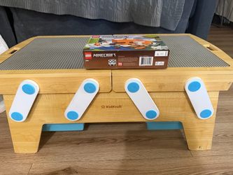 Lego table with lots of legos