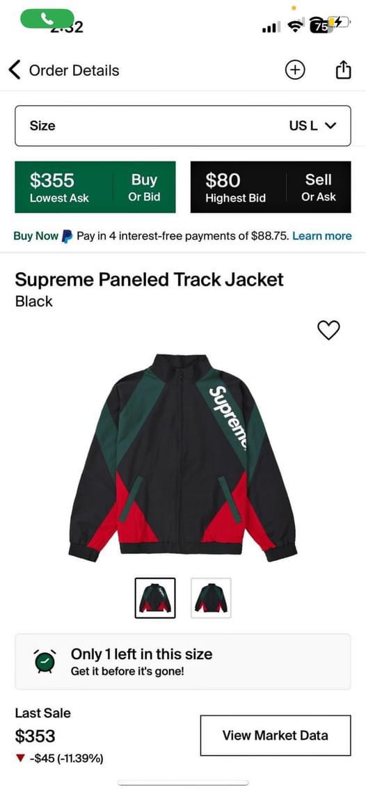 Supreme Paneled Track Jacket 