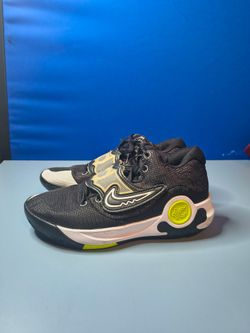 NIKE KD TREY 5 X BLACK/ WHITE VOLT  BASKETBALL SHOES  (SIZE 8)