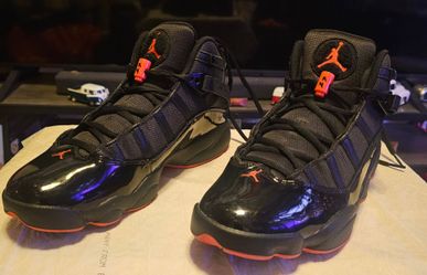 Jordan 6 Rings "Black Infa-Red"  Size 10.5