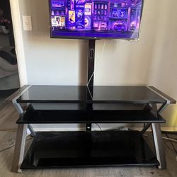 Modern Glass TV Stand w/ Mount (TV NOT included)