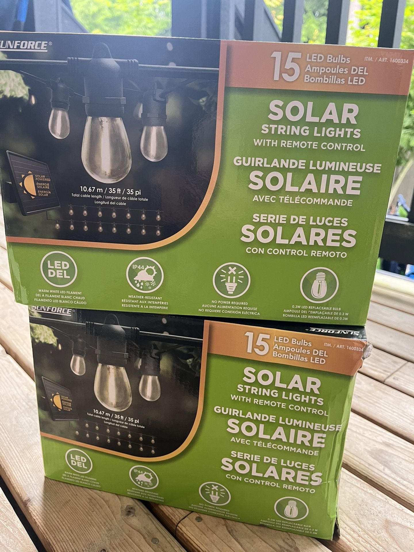 Outdoor solar string lights (2 Boxes)