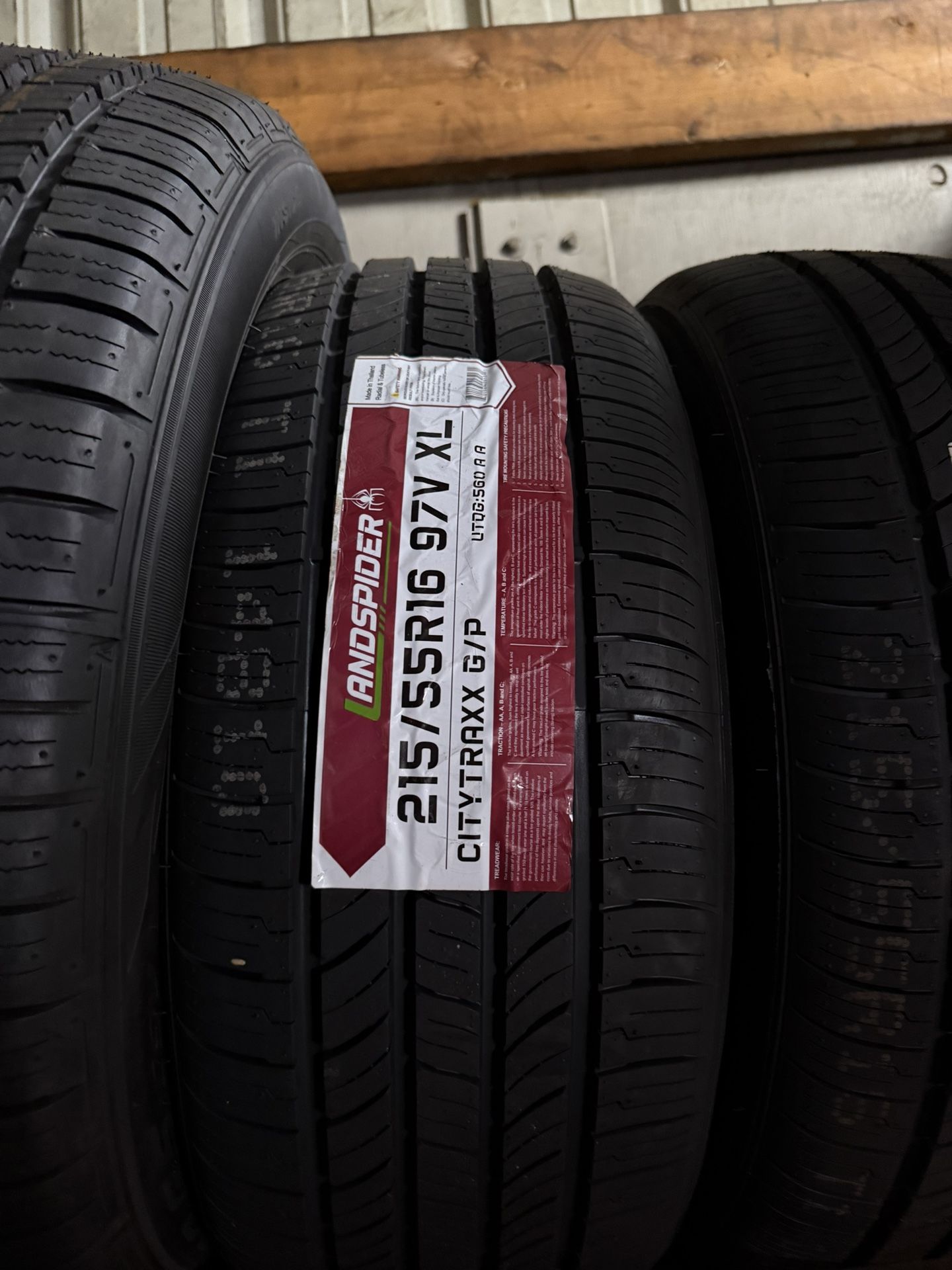 New Tires Installed/ Llantas Nuevas Instaladas 215/55/16 Land Spider Tires