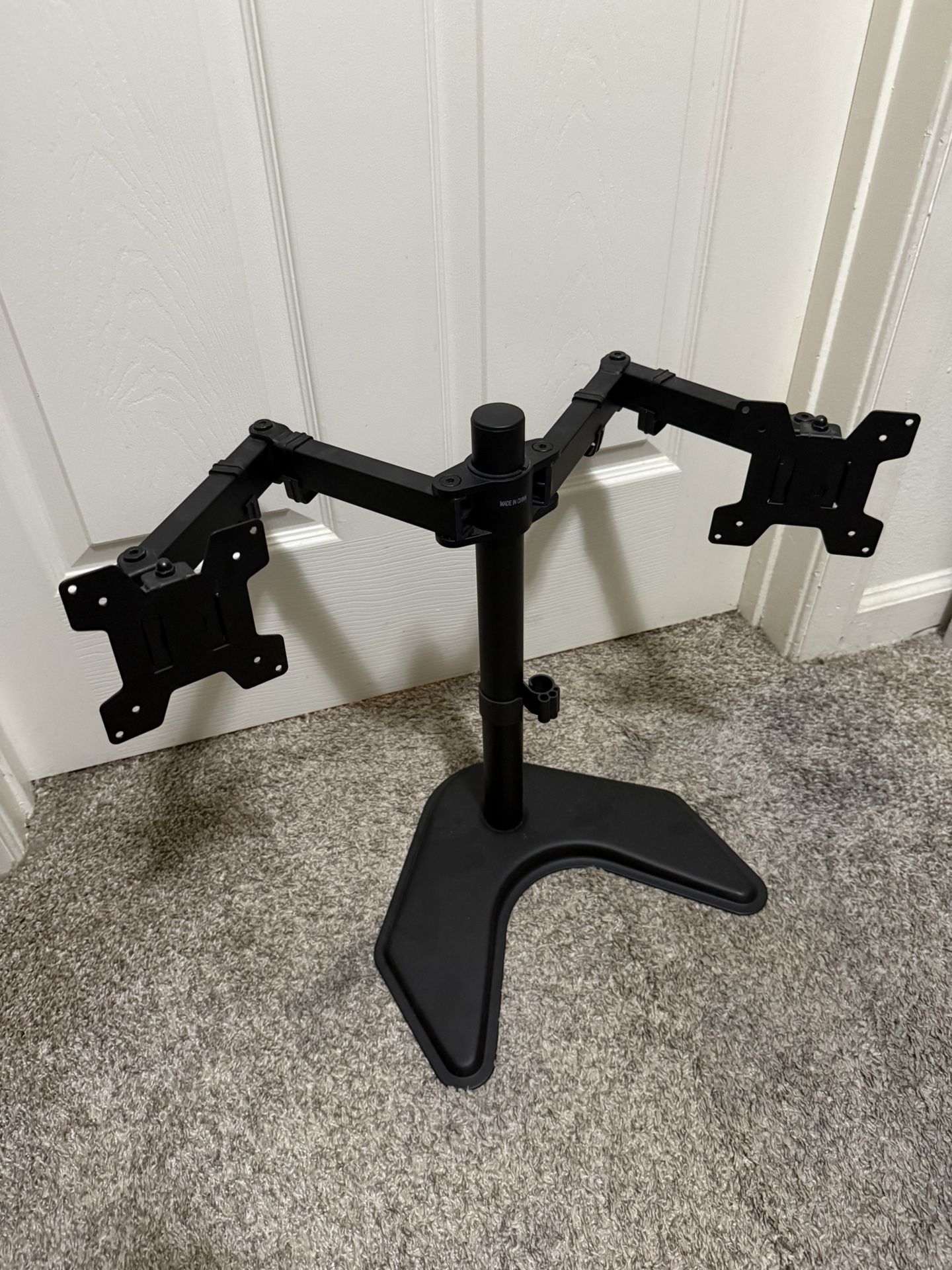 WALI Adjustable Dual Computer Monitor Holder Mount