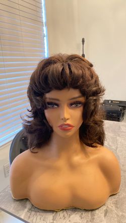 Dark brown country girl, Halloween wig