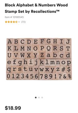 Alphabet And Numbers Stamp Set