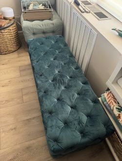 Velvet Ottoman 