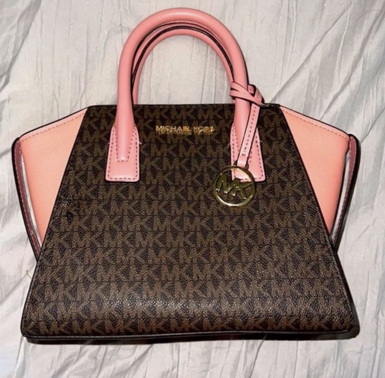 Michael Kors Pink and Brown Purse