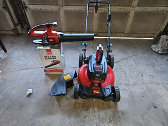 Toro Electic Mower And Leaf Blower