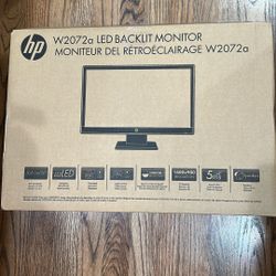 New In Box HP 20” LED Backlit Monitor