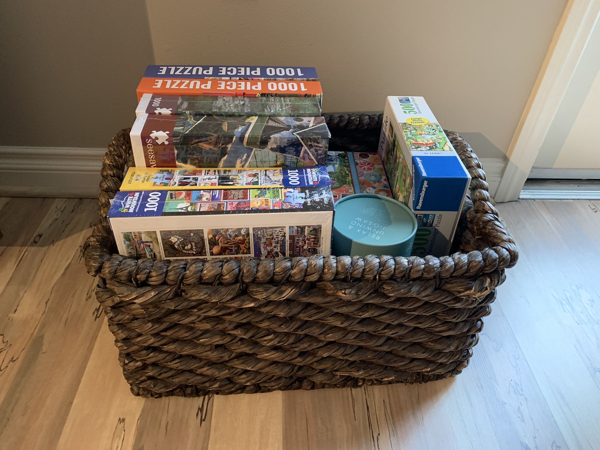 10 PUZZLES *NEW* BASKET INCLUDED - $200 VALUE