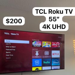 TCL ROKU TV 55” 4K UHD