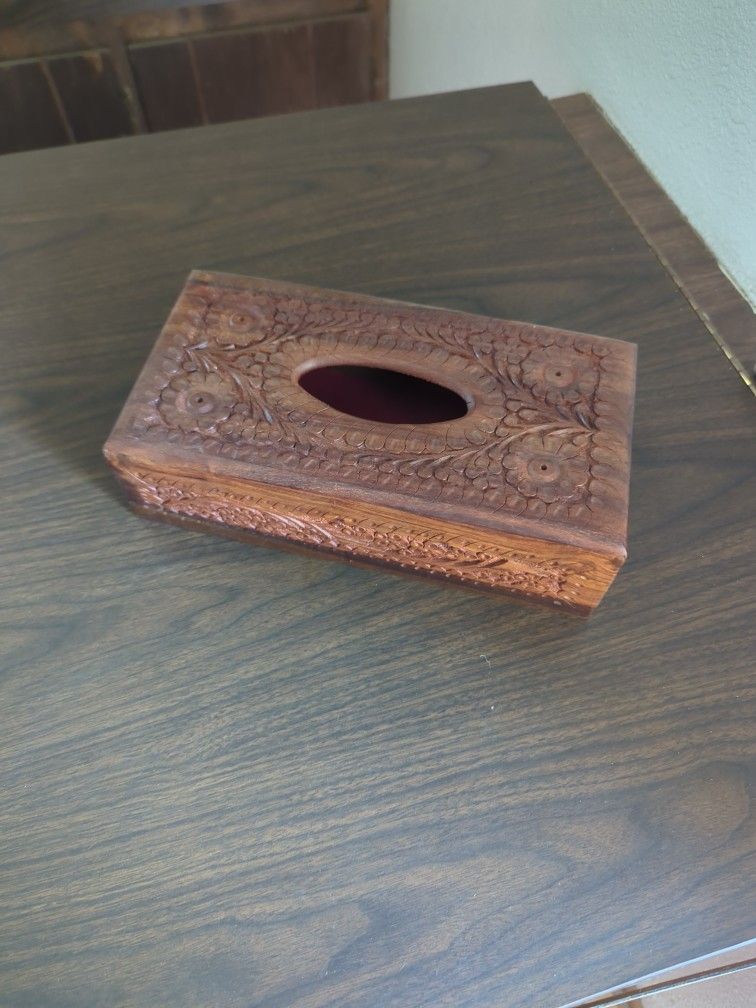Handmade Wooden Tissue Box Holder