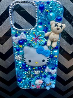 Handmade Hello Kitty Junk Case for Iphone 15