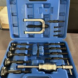16Pc Inner Bearing Blind Hole Remove Extract Pull Tool Set Pilot w/ Slide Hammer