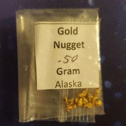 Alaska Gold Nugget 0.50 Gram Genuine Gold Collectible