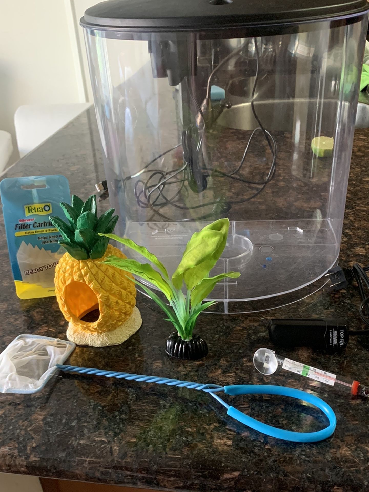 Fish Tank & Equipment (3.5 Gallon)