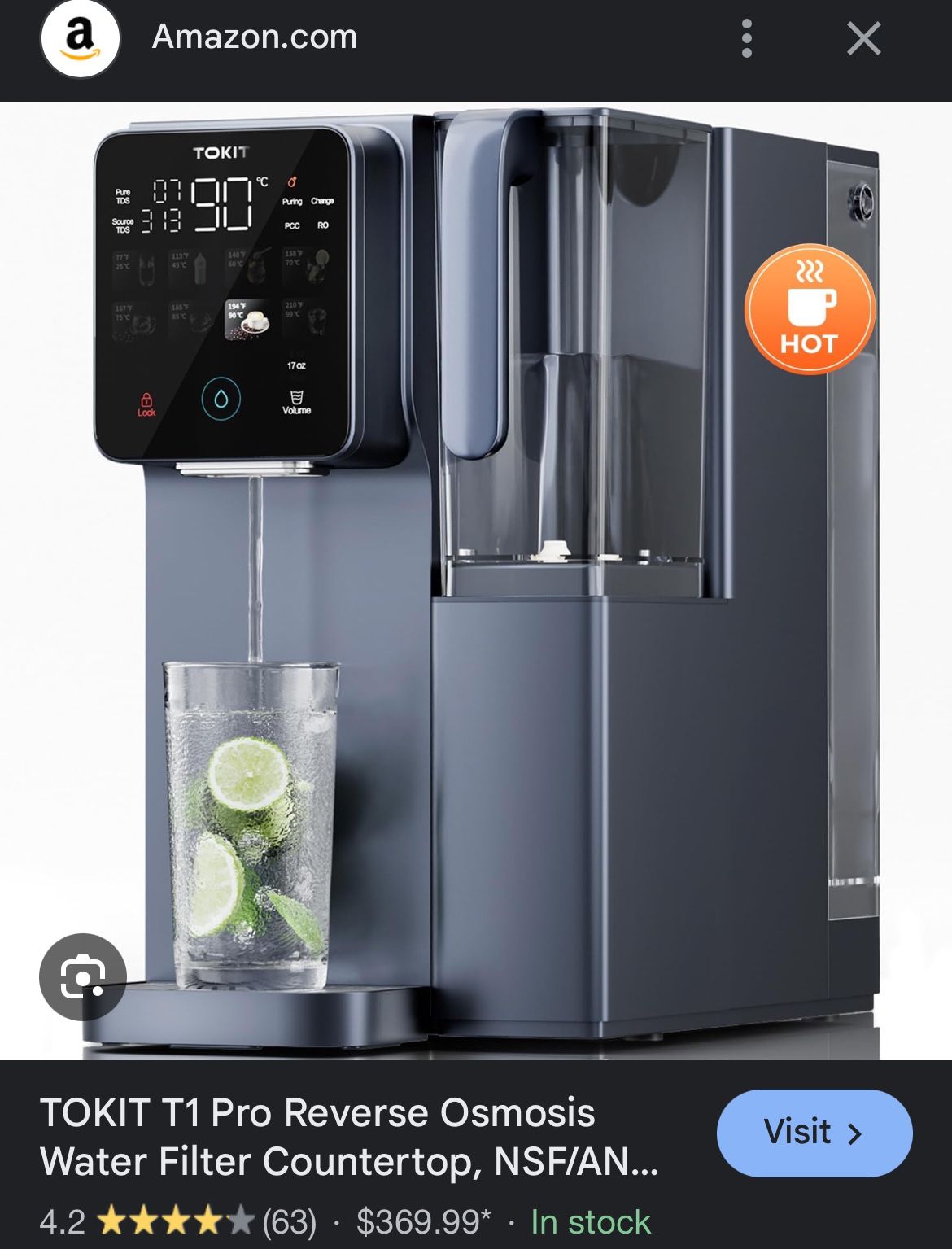 Tokit Reverse Osmosis Dispenser