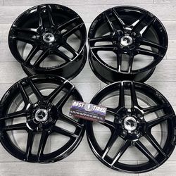 19” Inch Mercedes Wheels Staggered S Class S550 S560 CL550 C Class OEM Factory 19x8.5 19x9.5 et offset 38 5x112 Gloss Black