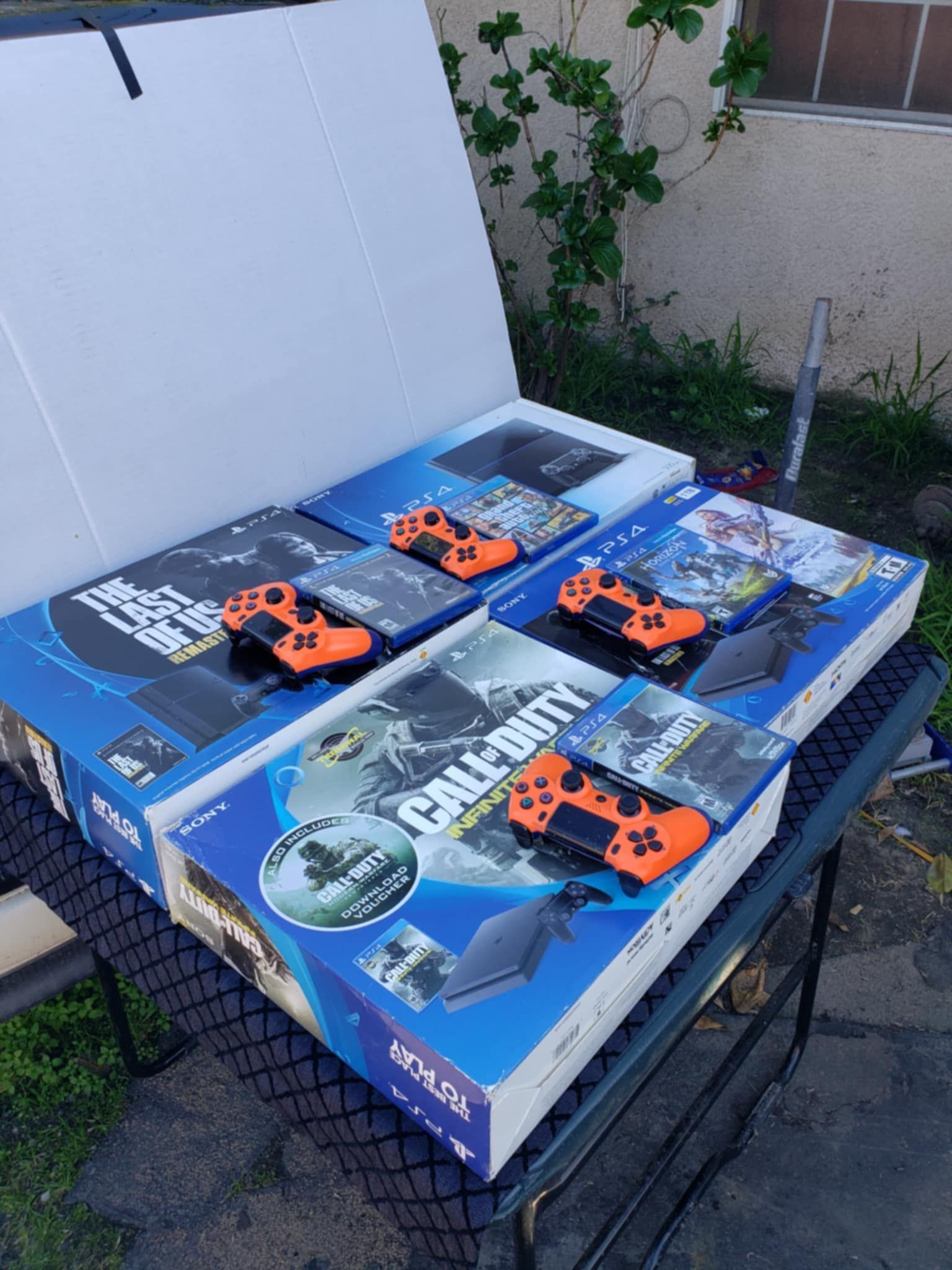 Open Box Playstation 4 Slim 1TB PS4 Slim 1,000GB, 1 Game, 1 Controller & all Cables $220! $15! Per Game extra any Or $10! Regular Games. All work 100%