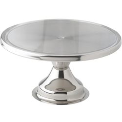 inco Stainless Steel Round Cake Stand, 13-Inch
