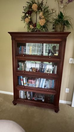 Ethan Allen Barrister Bookcase with Glass Doors