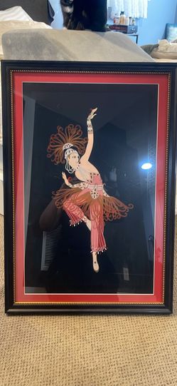 Erté firebird framed art print