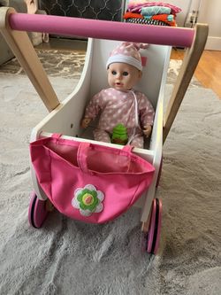 Dashi Wooden Doll Stroller/Pram!! 