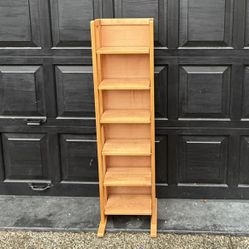 Collapsible Wooden Shelf with 6 Foldable Shelves