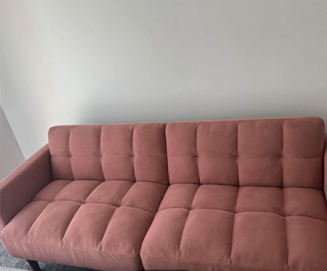 Pink Futon Sofa 