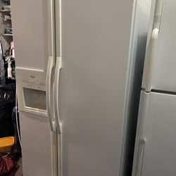 Refrigerator Wvwrything Works you just have to take the ice out manually we sell all the time will deliver for extra fee