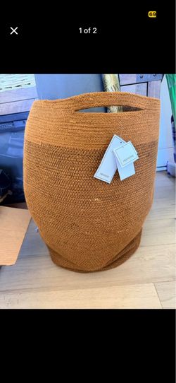 BNWT H&M Home Jute Large Laundry Basket