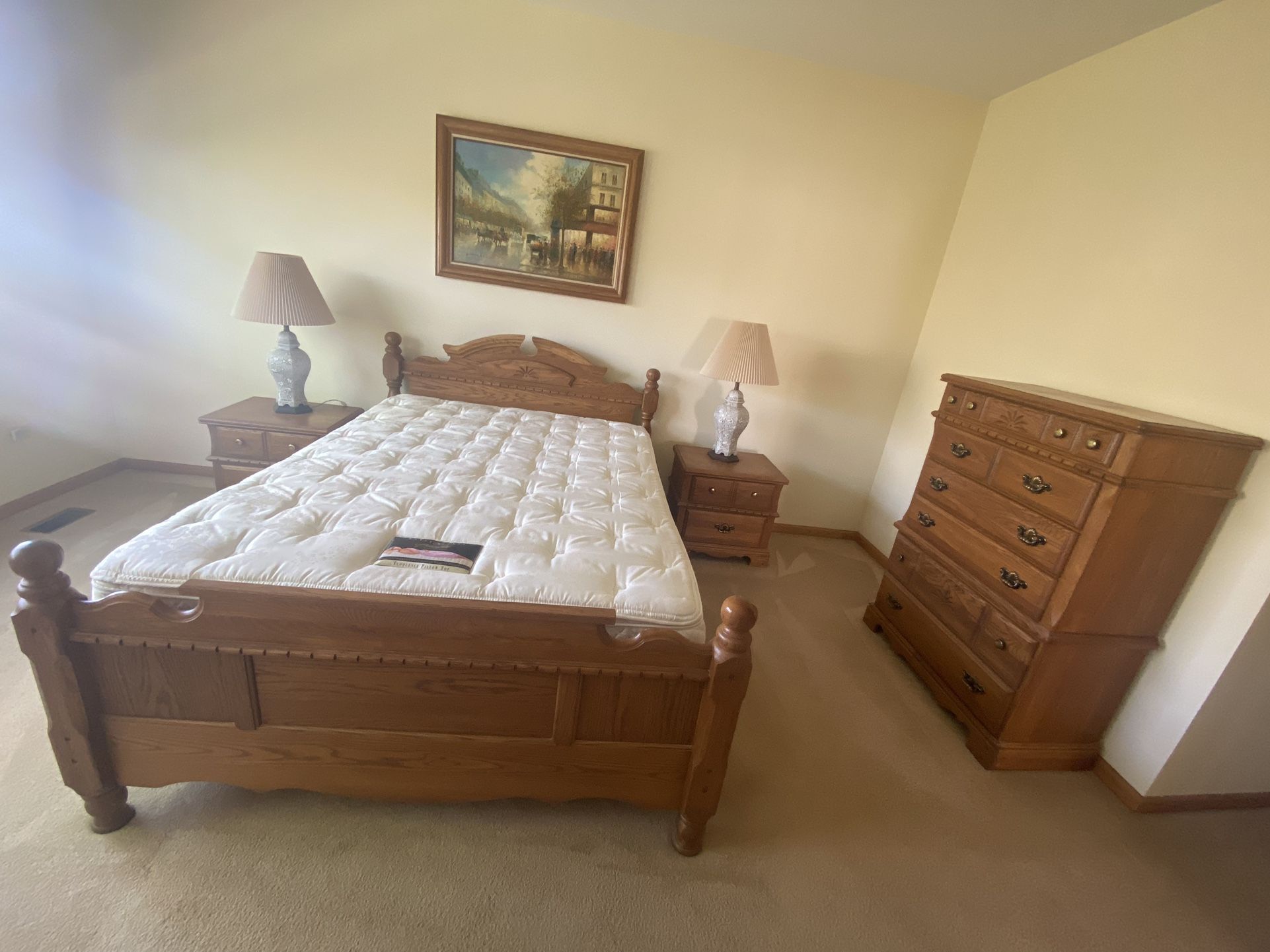 Queen Size Oak Bedroom Set