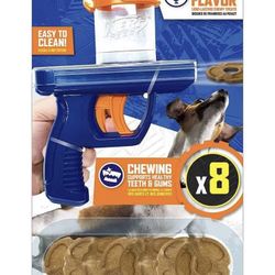 Nerf Dog Treat Blaster Gun With 8x Long Lasting Chicken Flavored Discs - NEW