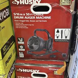Husky 50 ft snake drain machine