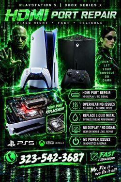 Playstation 5 HDMI XBox iPhone iPad Macbook Screen FIX +FAST +OPEN LATE!