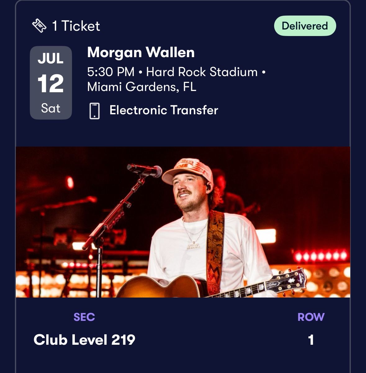 Morgan Wallen Ticket