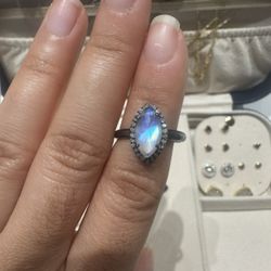 Silver Moon Ring