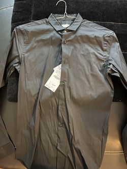 Zara Man Shirt Black New Never Worn Slim fit Size M