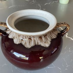 Vintage Rubel Bean Pot w/Brown Drip Glaze