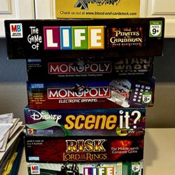 Family Board Games Harry Potter Star Wars Lord Of The Rings Disney Monopoly Clue Life 
