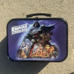Star Wars Mini Figurine Set + Empire Strikes Back Metal Lunchbox Bundle