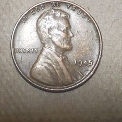 1945 Wheat Penny Tight L- No Mint Mark