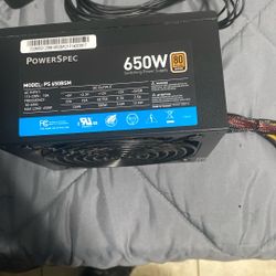 Power Supply 650 w  80 Plus