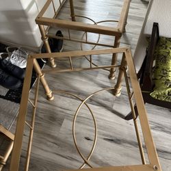 Two End Table Bases. No Glass Top