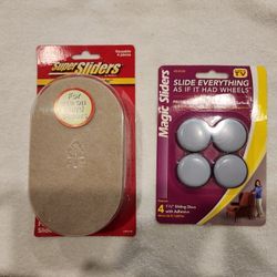 New 2 types of furniture sliders designed to help move heavy items and protect floors, reusable 4 pcs, protect floors, slide on any surface 