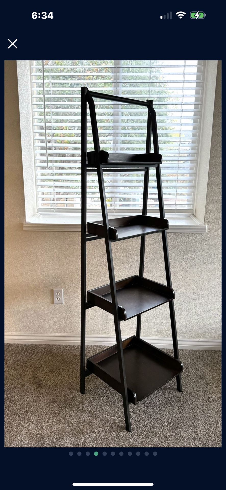 Bookcase Ladder, 4 Shelf Display Home Decor