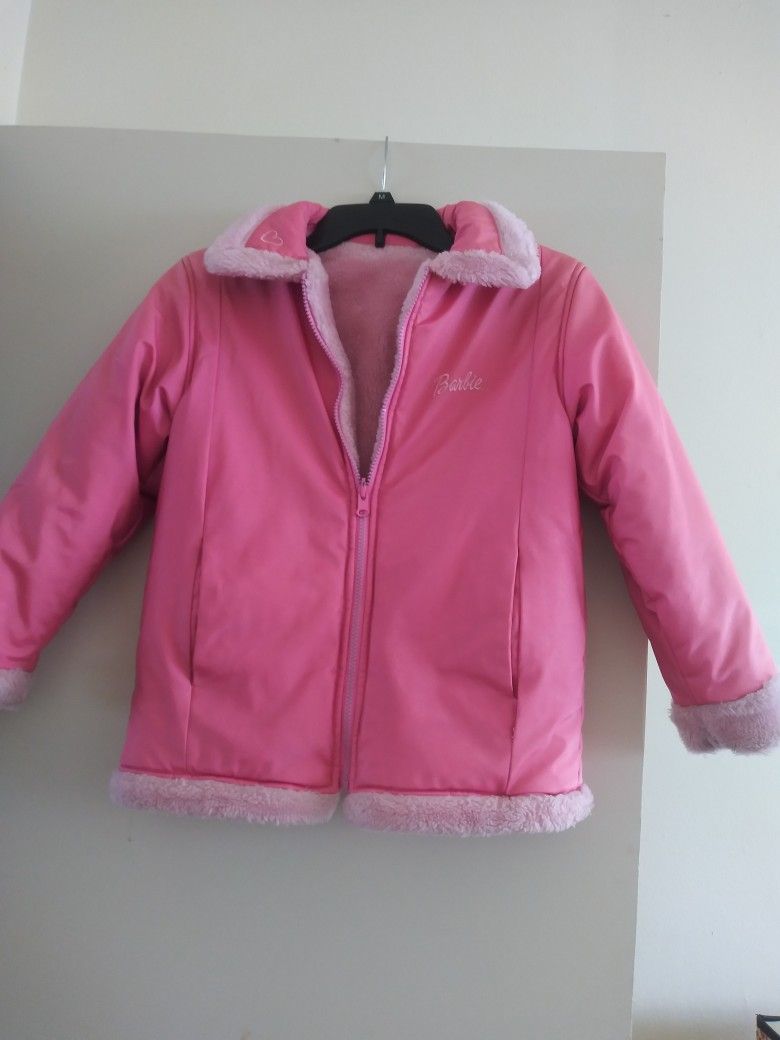 New Girls Pink Reverasable Barbie Jacket